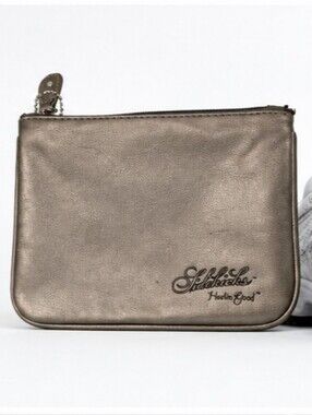 Sidekicks Leapin' Good Metallic Gray Clutch Wristlet Pouch Bag